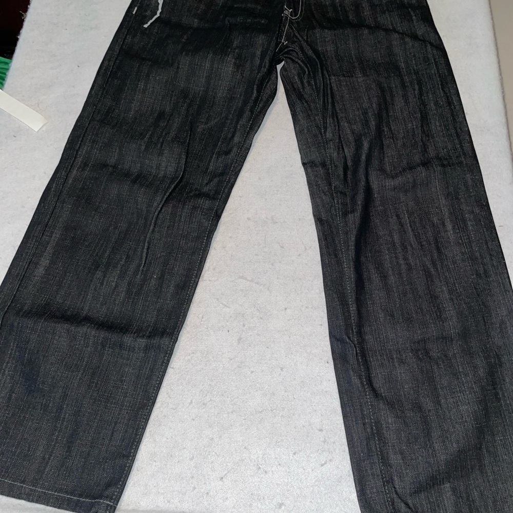 DYSE One Graffiti Jeans Mens 34x32 Black Baggy Raver Skater Y2K  Edgy Skull L04